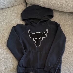 Boys Black Under Armour Hoodie Size YSM